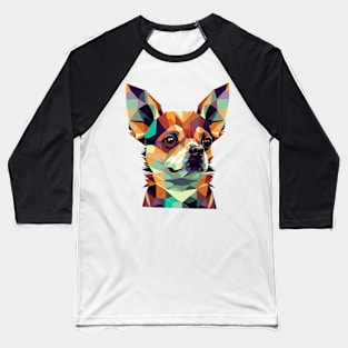 Chihuahu in colored shapes Baseball T-Shirt